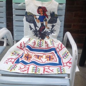 Handmade Columbian girl skater dress